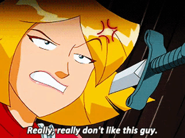 Totally Spies Clover GIF - Totally Spies Clover Really Really Dont Like This Guy GIFs
