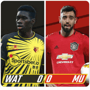 two soccer players one from wat and the other from manchester united are shown