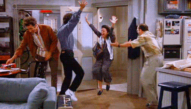 Seinfeld Celebracion GIF - Emocionado Emocionada Entusiasmo GIFs