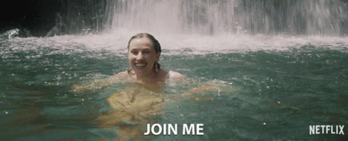 Join Me Come On In GIF - Join Me Come On In The Warm Is Warm GIFs