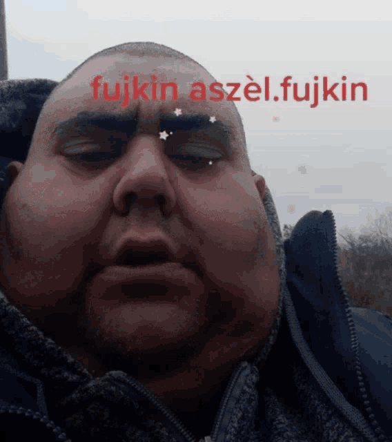 a man with the name fujikin written on his face
