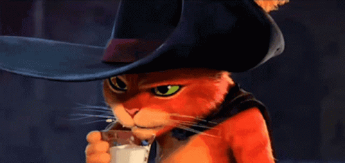 Puss In Boots Milk GIF - Puss In Boots Milk Glass Of Milk GIFs