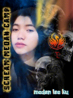 a poster for medan lae ku shows a woman with skulls in the background