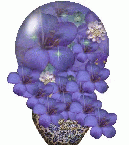 Flower Pot Blue GIF - Flower Pot Blue Flowers GIFs