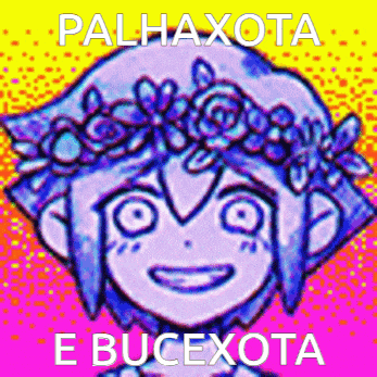 a pixel art of a girl with a flower crown on her head