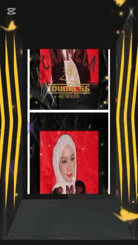 a poster with a woman in a hijab and the words loudness