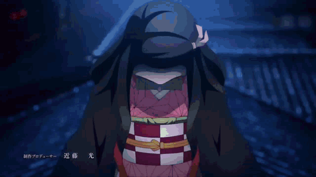 a cartoon character with chinese writing on the bottom right corner