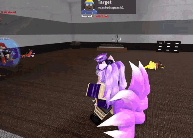 a screenshot of a video game with the name target roastedsquash1 in the corner