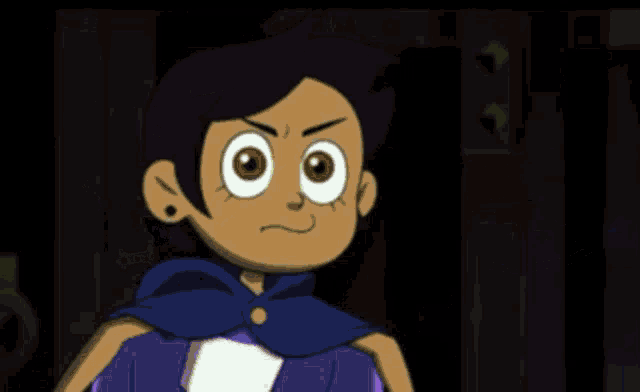 a cartoon character is holding a stack of cards in her hand