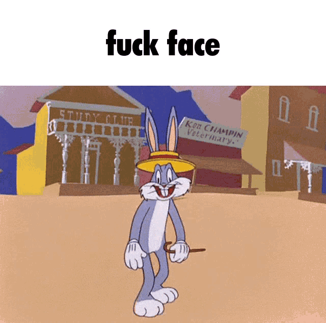bugs bunny is standing in front of a study club