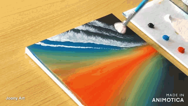 a painting by joony art is being painted