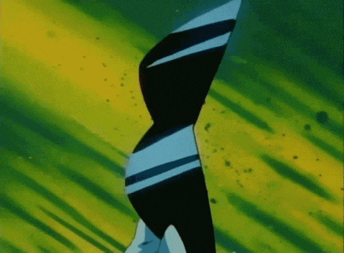 a close up of a cartoon character 's leg with a green background