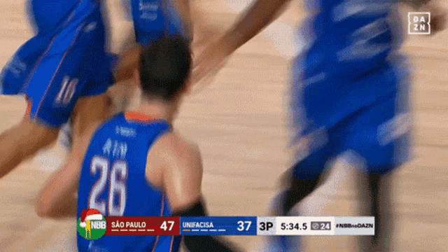 a basketball game is being played in sao paulo
