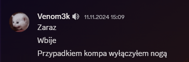 a screenshot of a chat with venom3k and zaraz