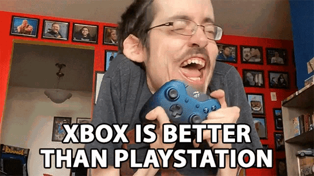 Xbox Is Better Than Playstation Ricky Berwick GIF - Xbox Is Better Than Playstation Ricky Berwick Comparing GIFs