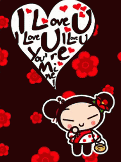 Pucca I Love You GIF - Pucca I Love You Peace GIFs