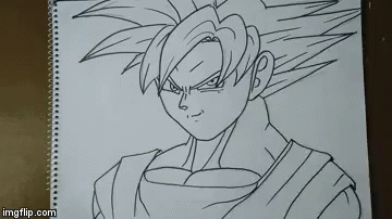 Drawing Dragon Ball Z GIF - Drawing Dragon Ball Z Goku GIFs