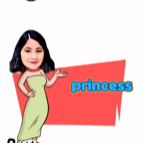 a blurry picture of a girl with the word princess written in blue