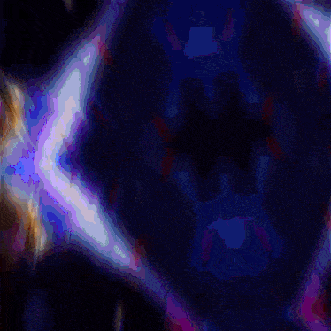 a blurry image of a person 's face with a blue and red background