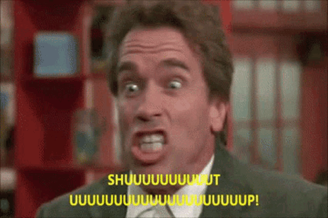 Arnold Shut Up GIF