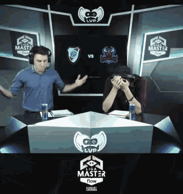 a league of legends game is being played in a studio