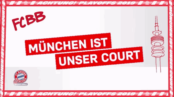 a poster that says fcbb munchen ist unser court