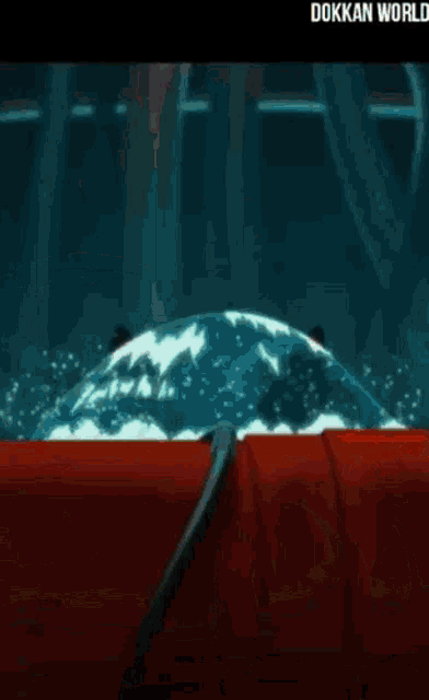 a cartoon drawing of a monster swimming in the water with the words dokka world below it