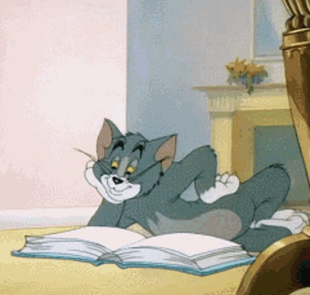 Tom And Jerry Laugh GIF - Tom And Jerry Laugh Reading GIFs