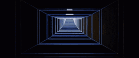 a computer generated image of a tunnel with a light at the end of it .