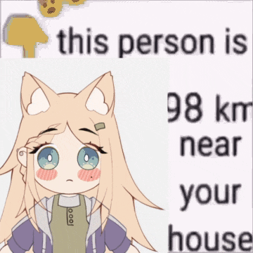 a cartoon of a girl with a cat ear and the words 41 need you