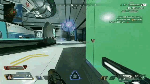 a screenshot of a video game shows a person holding a gun