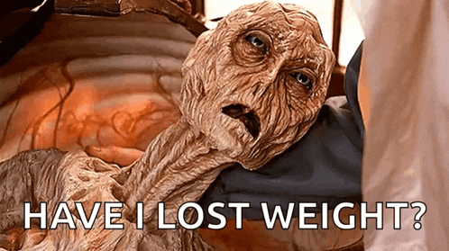 a picture of a mummy with the words have i lost weight on it
