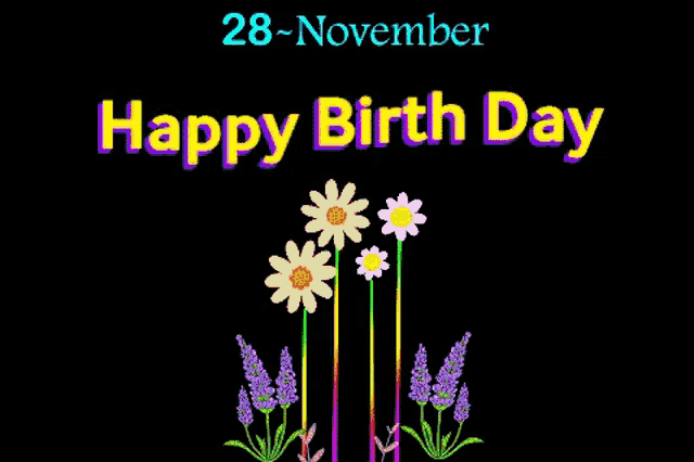a greeting card that says happy birth day on it
