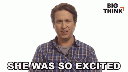 She Was So Excited Pete Holmes GIF - She Was So Excited Pete Holmes Big Think GIFs