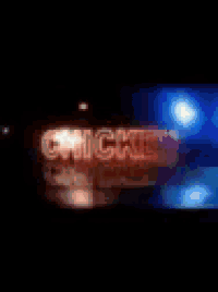 a blurry picture of a police car with the word chick on the bottom
