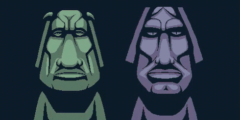 a pixel art drawing of a man 's face with a beard