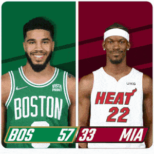 Boston Celtics (57) Vs. Miami Heat (33) Third-fourth Period Break GIF - Nba Basketball Nba 2021 GIFs