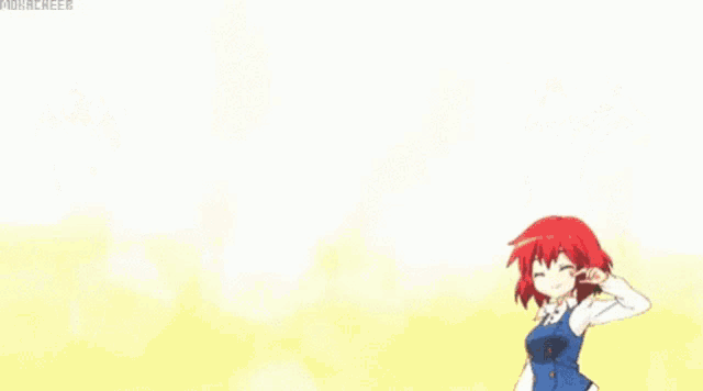 a group of anime girls are standing next to each other with umbrellas .