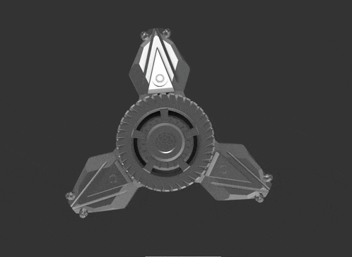 a 3d model of a futuristic device with a circle in the center