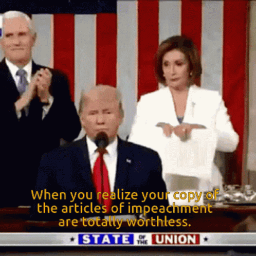Nancy Pelosi Tearing Impeachment GIF - Nancy Pelosi Tearing Impeachment Donald Trump GIFs