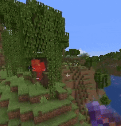 a person is flying through the air in a video game