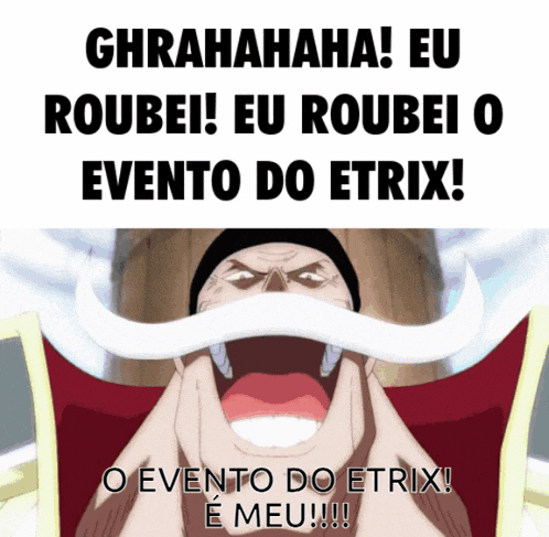 a poster with a man with a white mustache and the words ghrahaha eu roubei