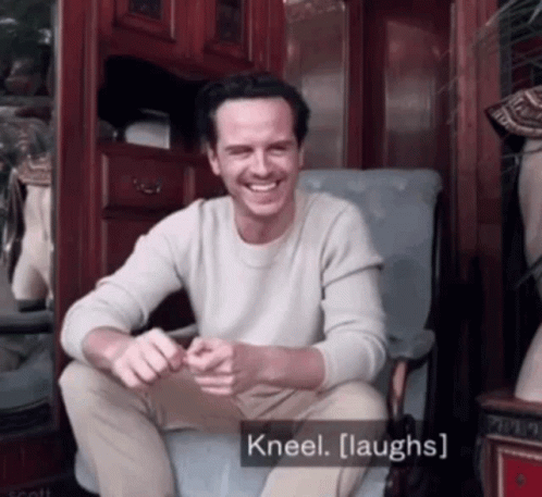 Andrew Scott Laugh GIF - Andrew Scott Laugh Kneel GIFs