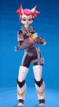 a cartoon character holding a gun and a fish