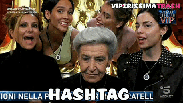 a group of women are posing for a picture with the words hashtag atell on the bottom