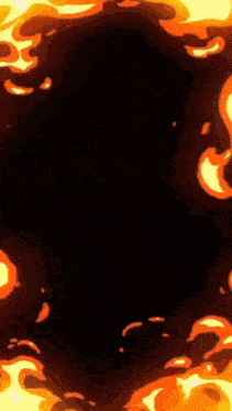 a cartoon drawing of a fire coming out of a hole in the ground