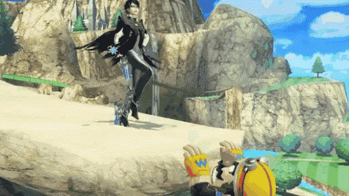 a video game character with the letter w on his glove