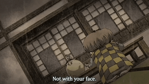 a cartoon of a boy with the words i 'll follow in your footsteps and take my own life
