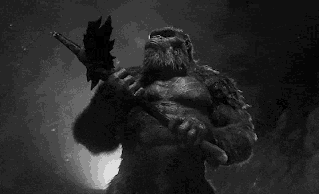 Godzilla Vs Kong Kong GIF - Godzilla Vs Kong Kong Battle Axe GIFs