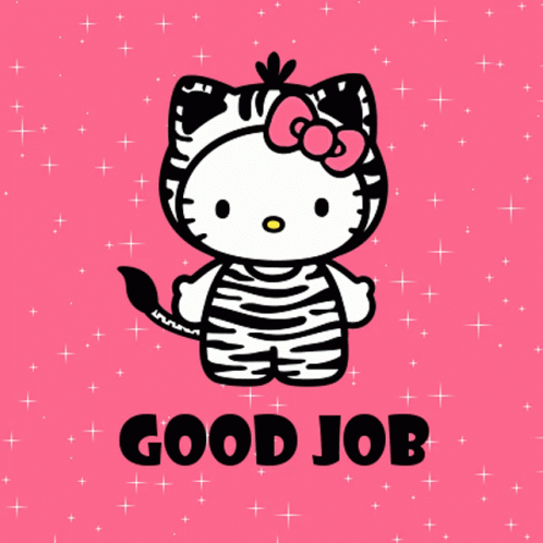 Good Job Hello Kitty GIF - Good Job Hello Kitty Pink GIFs